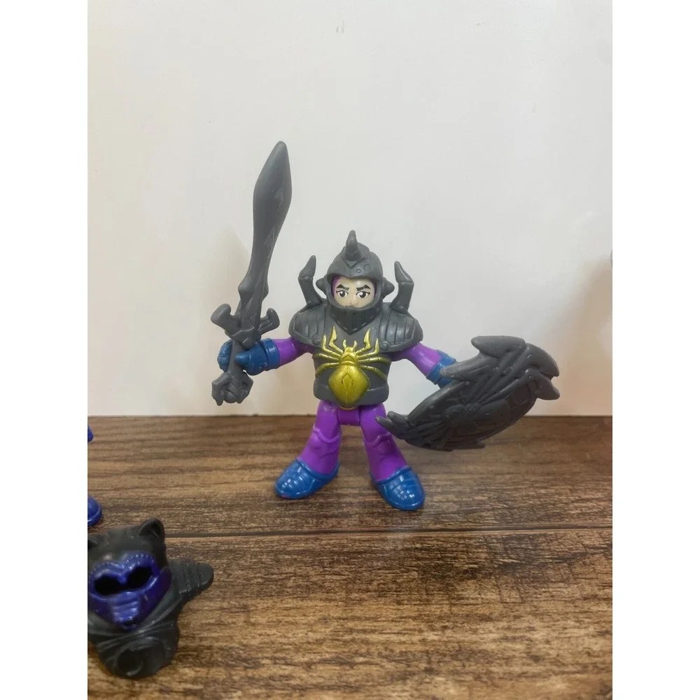 Lot of 3 Imaginext Knight Figures Armor Masks Shield Sword Moon